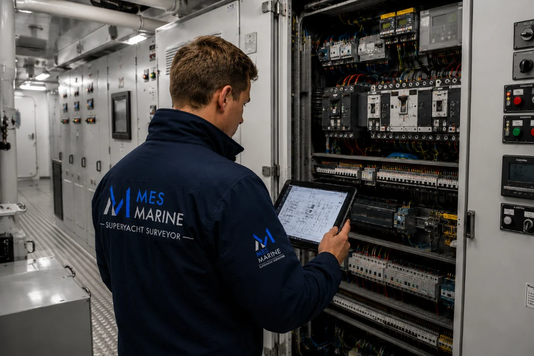 Yacht electrical systems survey inspection