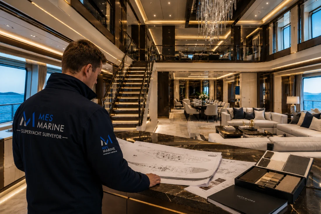 Yacht interior and outfitting condition survey